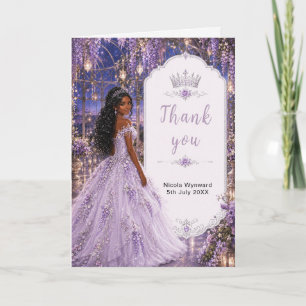 Lavender Moonlit Conservatory Sweet Sixteen Thank You Card