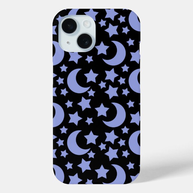 Lavender Moons and Stars Celestial Pattern Case-Mate iPhone Case (Back)