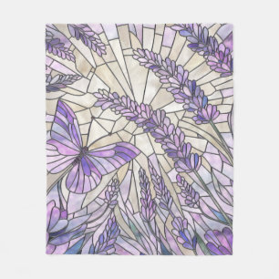 Lavender Morning Bliss - Mosaic Art Fleece Blanket