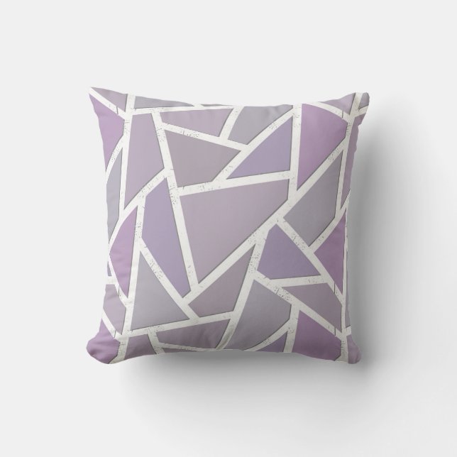 Lavender mosaic pattern cushion (Front)