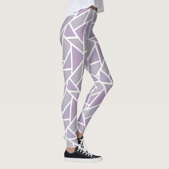 Lavender mosaic pattern leggings (Right)