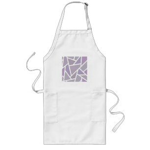 Lavender mosaic pattern long apron