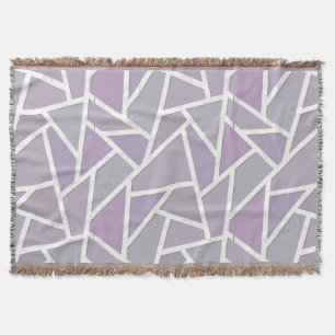 Lavender mosaic pattern throw blanket
