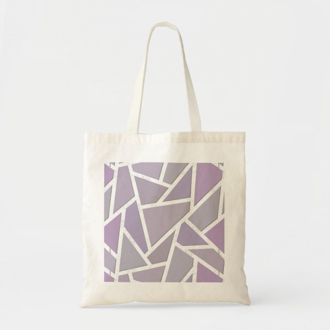 Lavender mosaic pattern tote bag (Front)
