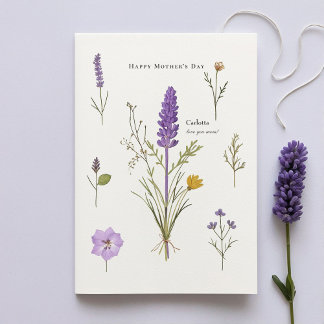 Lavender Mother’s Day Card for Personalised Messag