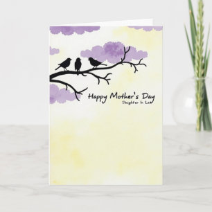 Lavender Mothers Day Birds Card