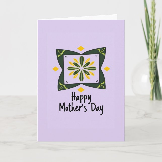 Lavender Mothers Day Blossom Card (Front)