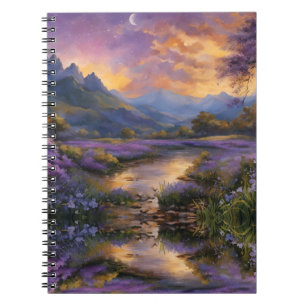 Lavender Mountain Valley at Dawn Notebook
