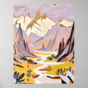 Lavender Mountains Poster