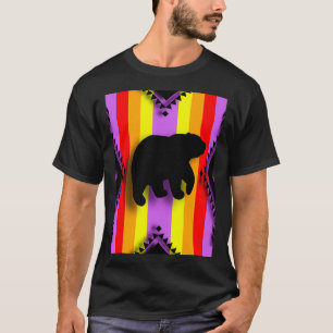 Lavender Native Fire Colour Bear Print T-Shirt
