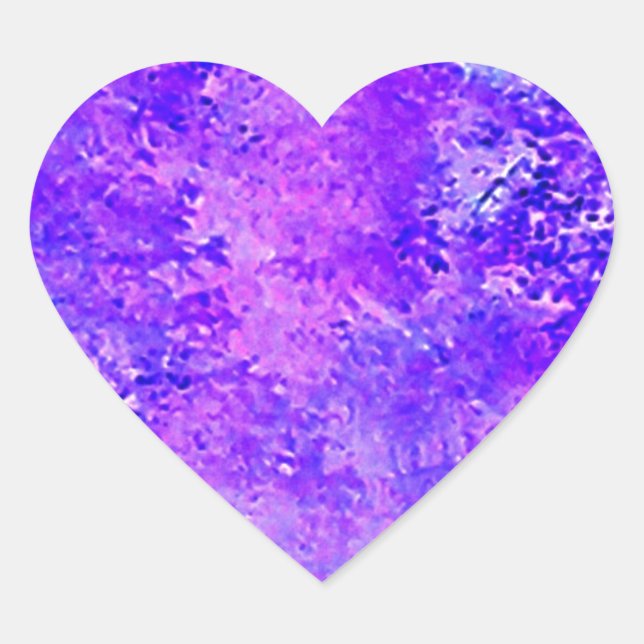 Lavender Nature Heart Sticker (Front)