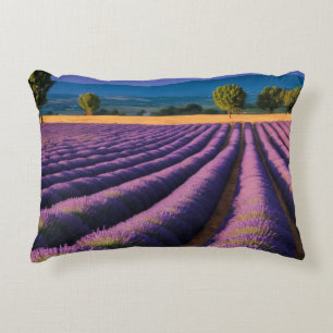 Lavender Nature Outdoors Landscape Calm Peaceful Decorative Cushion