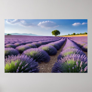 Lavender Nature Outdoors Landscape Calm Peaceful Poster