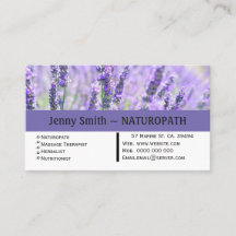 Lavender Naturopath Appointment Business Card