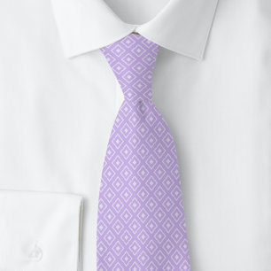 Lavender Notched Diamond Tie