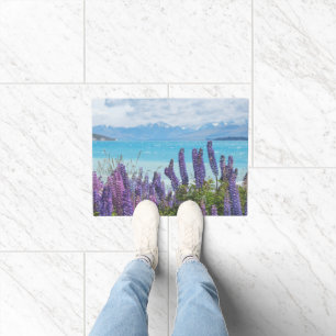 lavender on the lake shore doormat