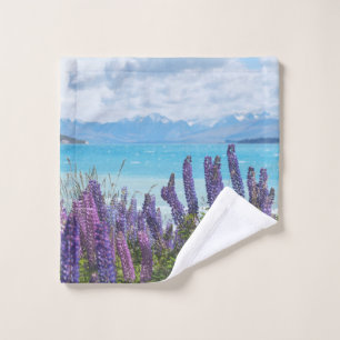lavender on the lake shore wash cloth
