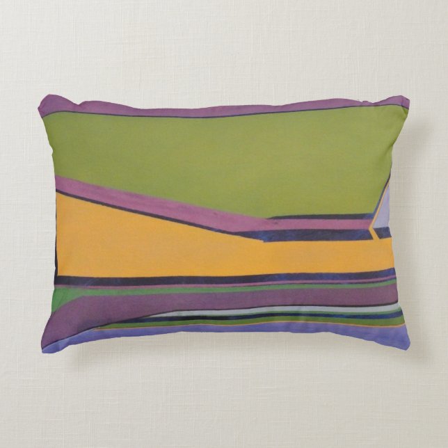 Lavender & Orange accent pillow (Front)
