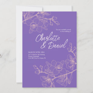 Lavender Orchid Moments   Wedding Invitation