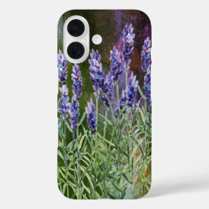 Lavender painted with watercolors iPhone 16 case