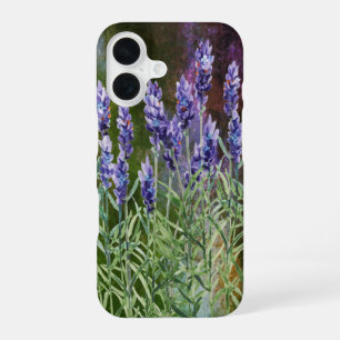 Lavender painted with watercolors iPhone 16 case