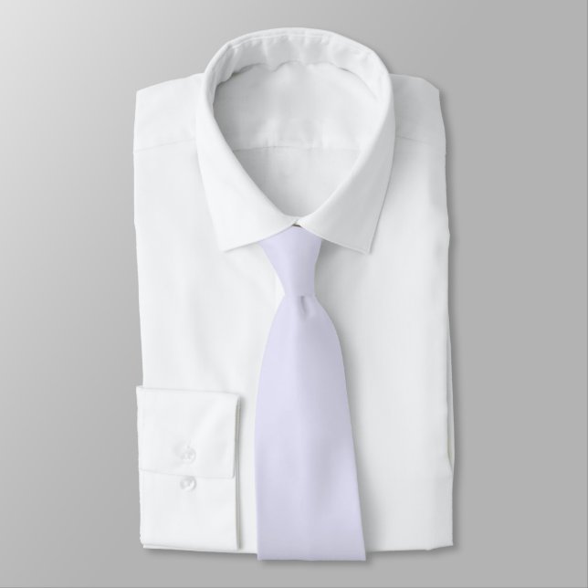 Lavender / Pale Violet Purple E6E6FA Solid Colour Tie (Tied)