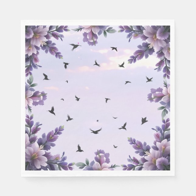 lavender paper napkins (Front)