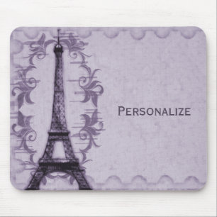 Lavender Paris Grunge Mousepad