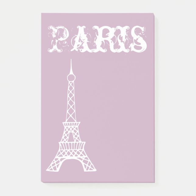 Lavender Paris Post It Notes (Front)