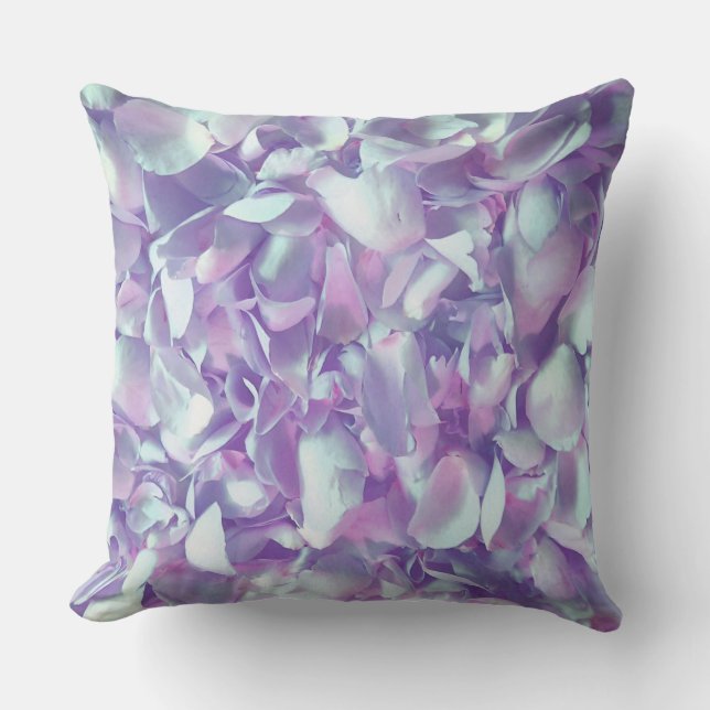 Lavender Pastel Petals Cushion (Front)