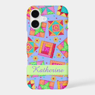 Lavender Patchwork Quilt Art Name Personalised