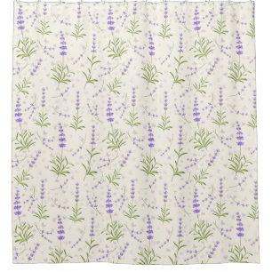 Lavender pattern shower curtain