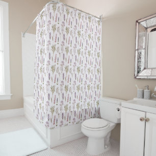 Lavender Pattern Shower Curtain