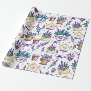 Lavender pattern wrapping paper