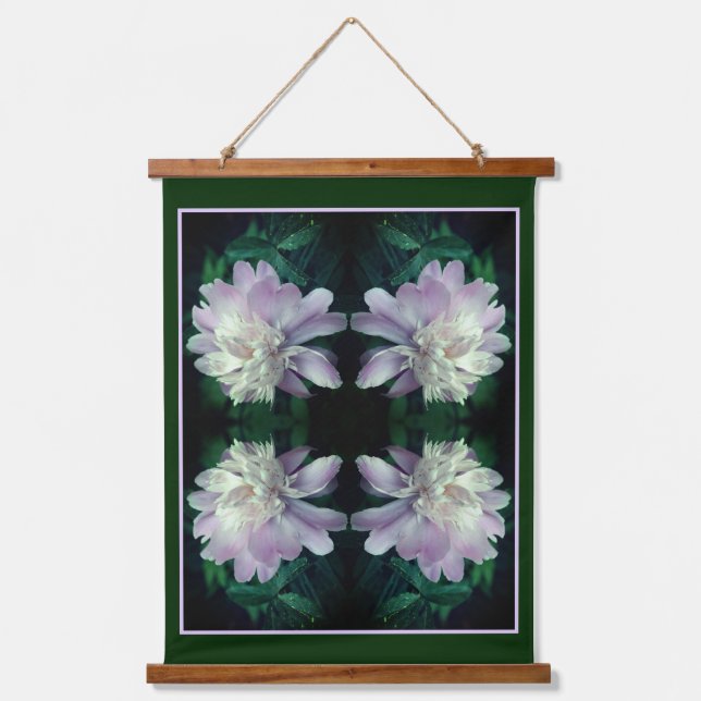 Lavender Peony Flower In Bloom Abstract Hanging Tapestry (Front)