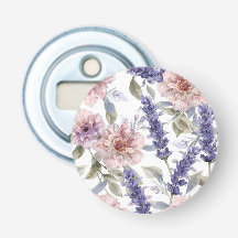 Lavender Peony Watercolor Floral Garden 