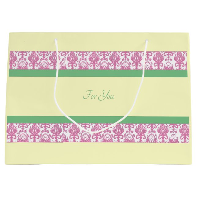 Lavender Personalised Large Gift Bag (Front)