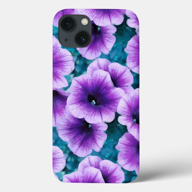 Lavender Petunia Flowers  Case-Mate iPhone Case (Back)