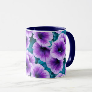 Lavender Petunia Flowers  Mug