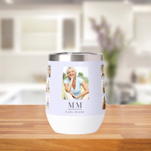 Lavender photo collage monogram name