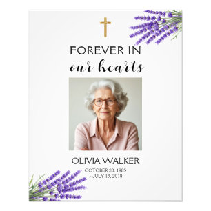 Lavender Photo Funeral Welcome Sign
