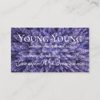 Lavender Photo Logo Purple Essential Oils Business Card
