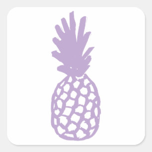 Lavender Pineapple Square Sticker
