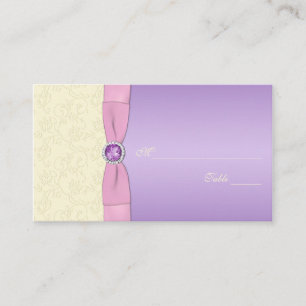 Lavender, Pink, and Ivory Placecards