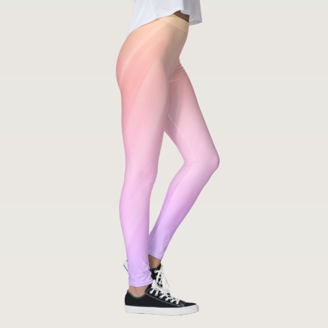Lavender, Pink and Peach Blend Leggings (Right)
