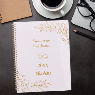 Lavender pink gold foliage motivational quote 2026 planner