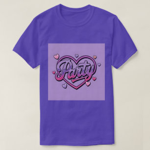 Lavender Pink Hearts Party T-Shirt