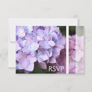©Lavender & Pink Hydrangeas Wedding RSVP Card