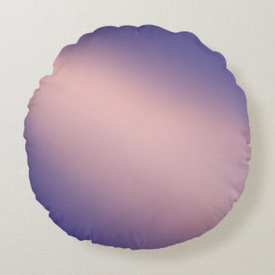 Lavender & Pink Monochrome ombre moonlight Round Cushion