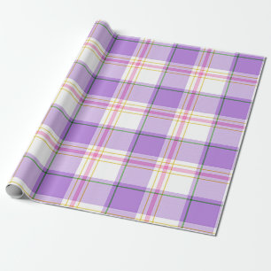 Lavender & Pink Plaid Wrapping Paper